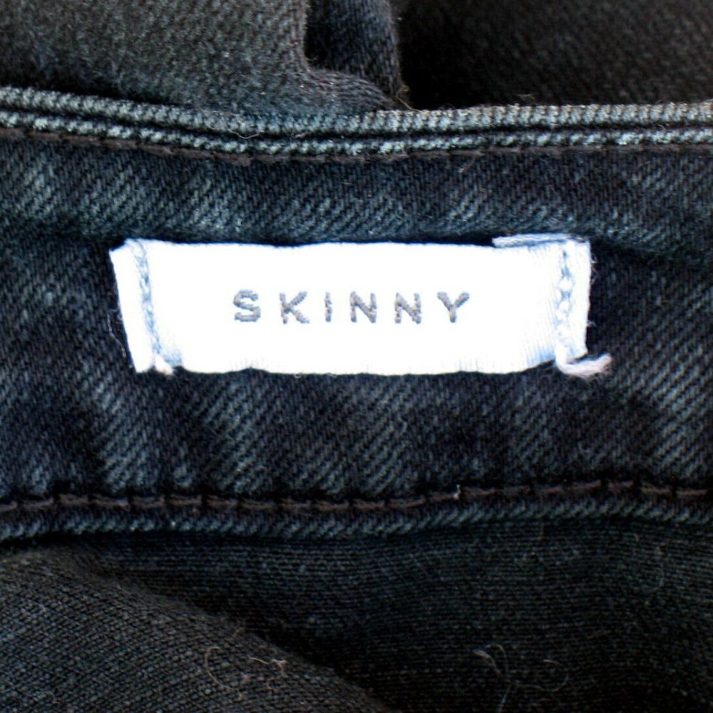 Kenneth Cole Reaction Skinny Jean Black Tag Sz 12 - Picture 5 of 6